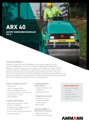 Тандемни вибрационни валяци Ammann ARX 40