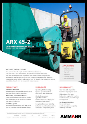 Тандемни вибрационни валяци Ammann ARX 45-2
