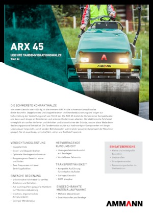 Тандемни вибрационни валяци Ammann ARX 45