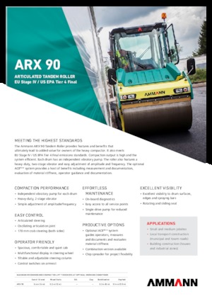 Тандемни вибрационни валяци Ammann ARX 90 T 4f