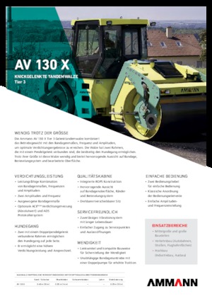 Тандемни вибрационни валяци Ammann AV 130 X