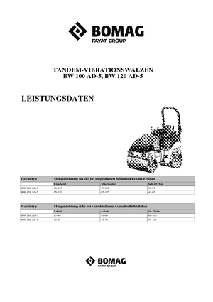 Тандемни вибрационни валяци Bomag BW 120 AD-5