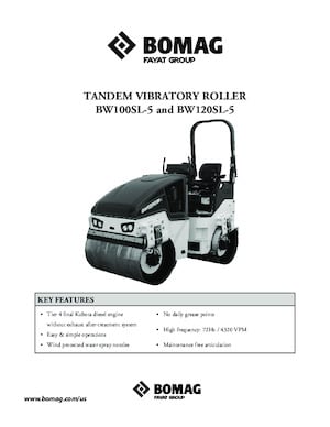 Тандемни вибрационни валяци Bomag BW 100 SL-5