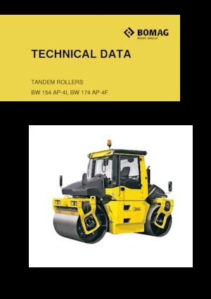 Тандемни вибрационни валяци Bomag BW 174 APO 4f