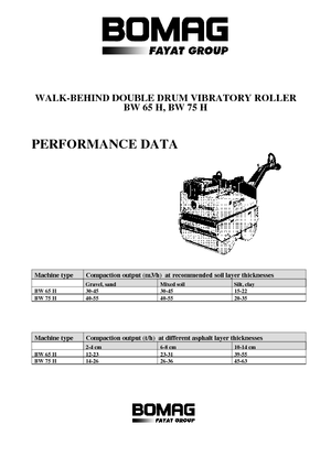 Тандемни вибрационни валяци Bomag BW 65 H E-Start