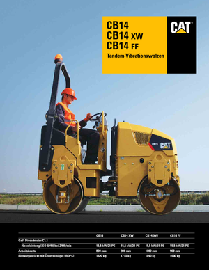 Тандемни вибрационни валяци Caterpillar CB14