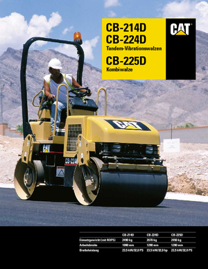 Тандемни вибрационни валяци Caterpillar CB 214 D