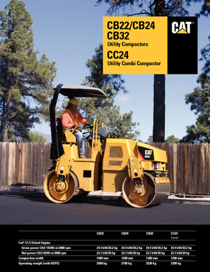 Тандемни вибрационни валяци Caterpillar CB22