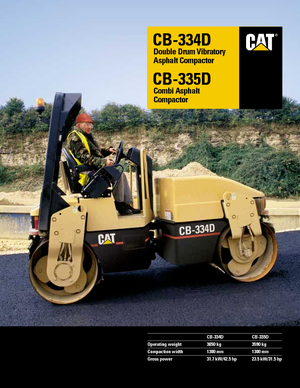 Тандемни вибрационни валяци Caterpillar CB 334 D