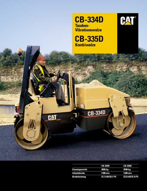 Тандемни вибрационни валяци Caterpillar CB 334 D