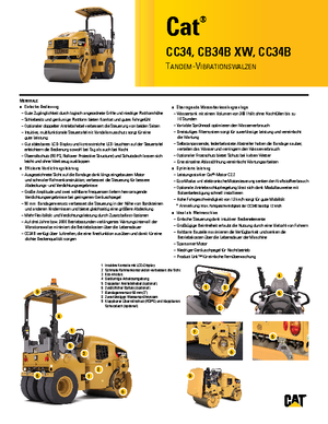 Тандемни вибрационни валяци Caterpillar CB34B