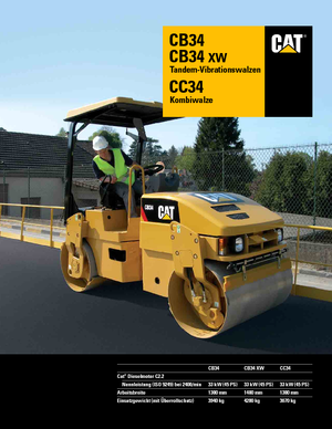 Тандемни вибрационни валяци Caterpillar CB34