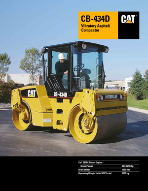 Тандемни вибрационни валяци Caterpillar CB434D
