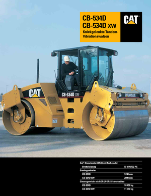 Тандемни вибрационни валяци Caterpillar CB534D