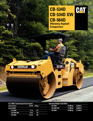 Тандемни вибрационни валяци Caterpillar CB534D