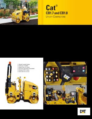 Тандемни вибрационни валяци Caterpillar CB1.7