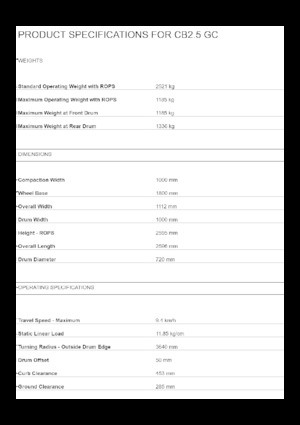 Тандемни вибрационни валяци Caterpillar CB2.5 GC