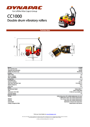Тандемни вибрационни валяци Dynapac CC 1000