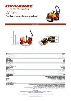 Тандемни вибрационни валяци Dynapac CC 1000
