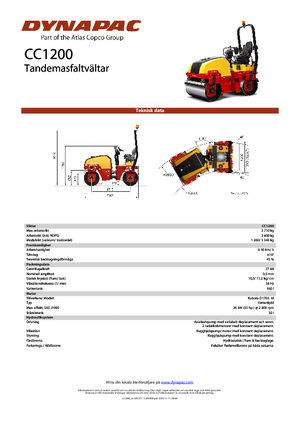 Тандемни вибрационни валяци Dynapac CC 1200