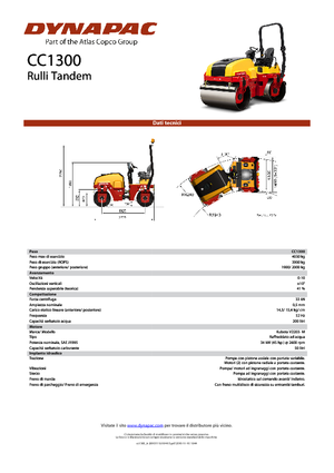 Тандемни вибрационни валяци Dynapac CC 1300