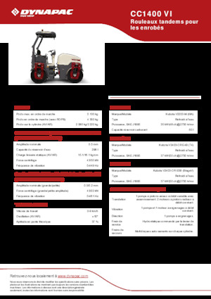 Тандемни вибрационни валяци Dynapac CC 1400 VI