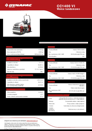 Тандемни вибрационни валяци Dynapac CC 1400 VI