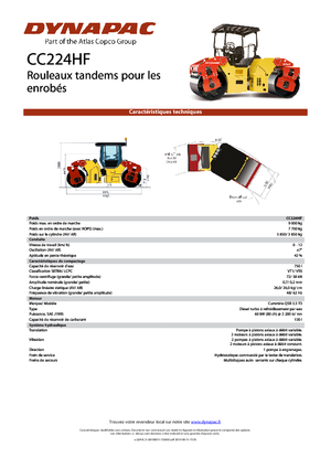 Тандемни вибрационни валяци Dynapac CC 224 HF