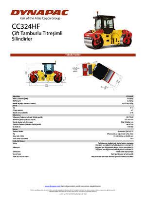 Тандемни вибрационни валяци Dynapac CC 324 HF