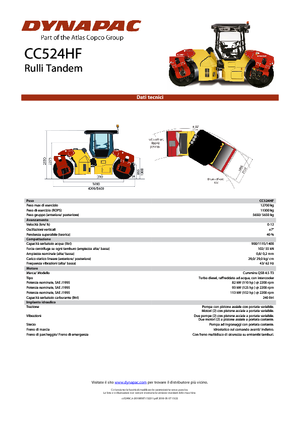 Тандемни вибрационни валяци Dynapac CC 524 HF