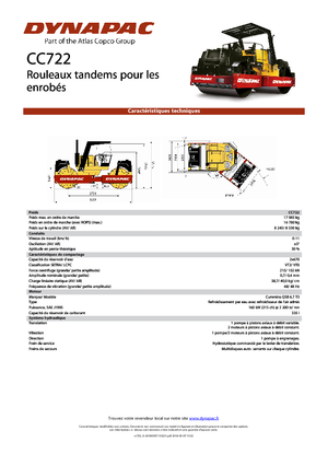 Тандемни вибрационни валяци Dynapac CC 722