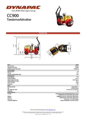Тандемни вибрационни валяци Dynapac CC 900