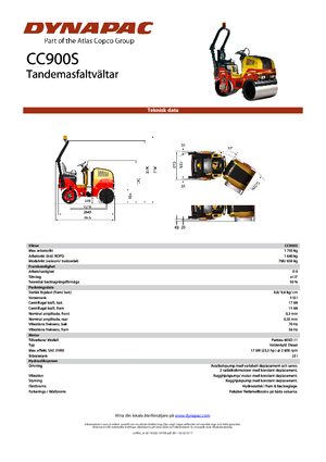 Тандемни вибрационни валяци Dynapac CC 900 S