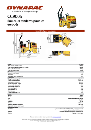 Тандемни вибрационни валяци Dynapac CC 900 S