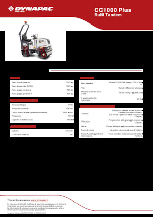 Тандемни вибрационни валяци Dynapac CC1000 Plus