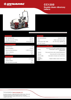Тандемни вибрационни валяци Dynapac CC1250