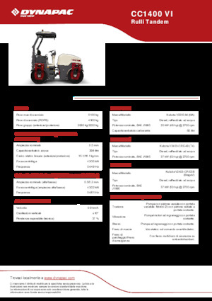 Тандемни вибрационни валяци Dynapac CC1400 VI