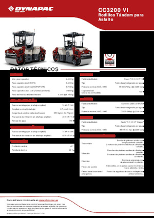 Тандемни вибрационни валяци Dynapac CC3200 VI