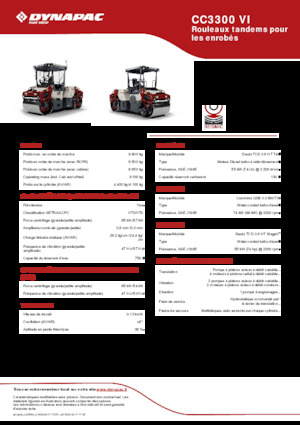 Тандемни вибрационни валяци Dynapac CC3300 VI