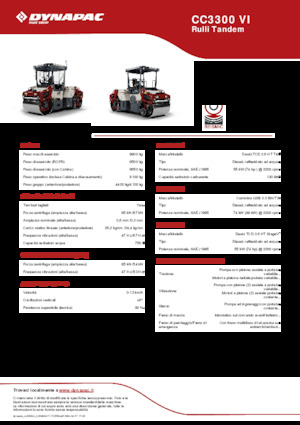 Тандемни вибрационни валяци Dynapac CC3300 VI