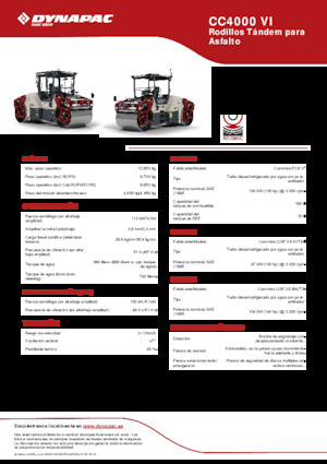 Тандемни вибрационни валяци Dynapac CC4000 VI