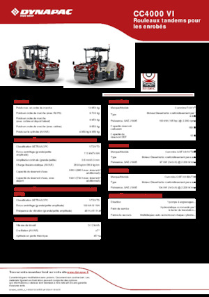 Тандемни вибрационни валяци Dynapac CC4000 VI