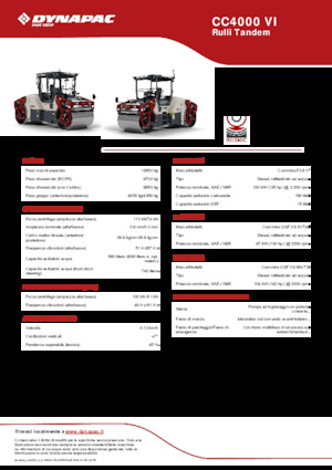 Тандемни вибрационни валяци Dynapac CC4000 VI