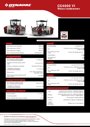 Тандемни вибрационни валяци Dynapac CC4000 VI