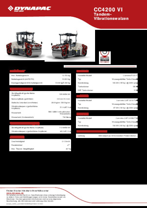 Тандемни вибрационни валяци Dynapac CC4200 VI