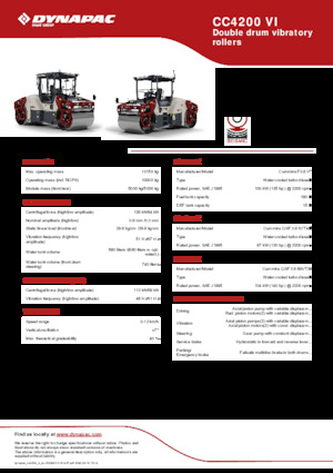 Тандемни вибрационни валяци Dynapac CC4200 VI