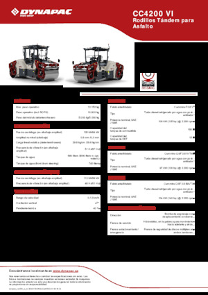 Тандемни вибрационни валяци Dynapac CC4200 VI