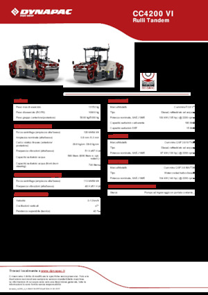 Тандемни вибрационни валяци Dynapac CC4200 VI