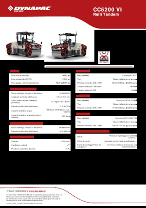 Тандемни вибрационни валяци Dynapac CC5200 VI