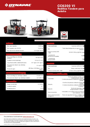 Тандемни вибрационни валяци Dynapac CC6200 VI